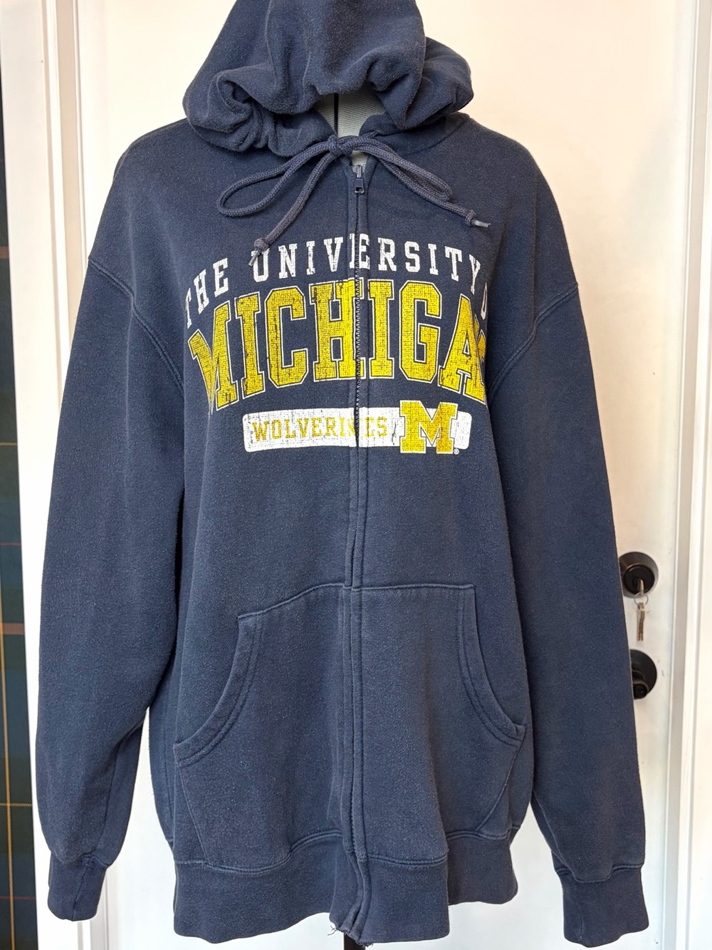 Jansport VTG University of Michigan Navy Zip-Up Hoodie, Men’s L, GUC - Picture 2 of 8